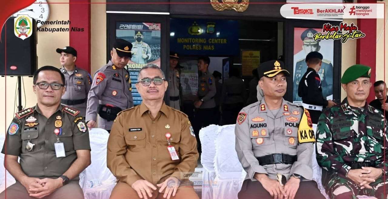 Sekda Nias Hadiri Gelar Pasukan Operasi Toba 2025